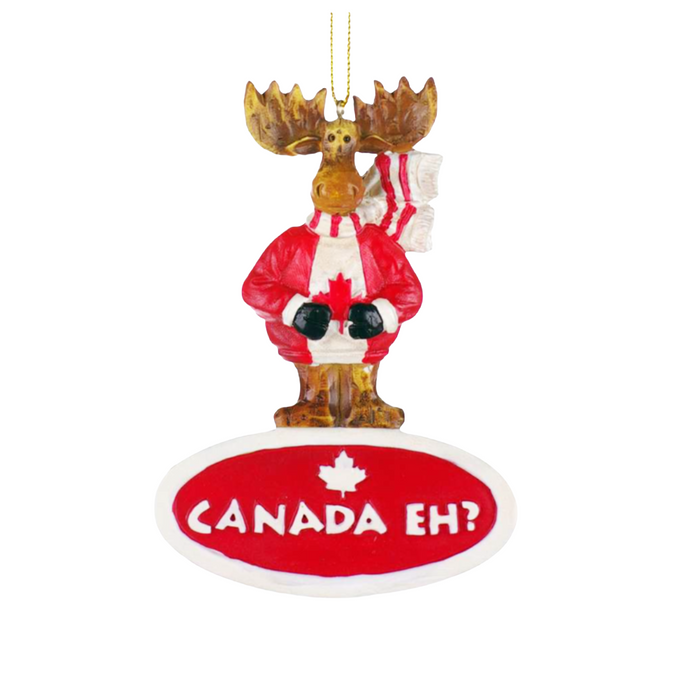 4.5" Canada EH? Moose Ornament