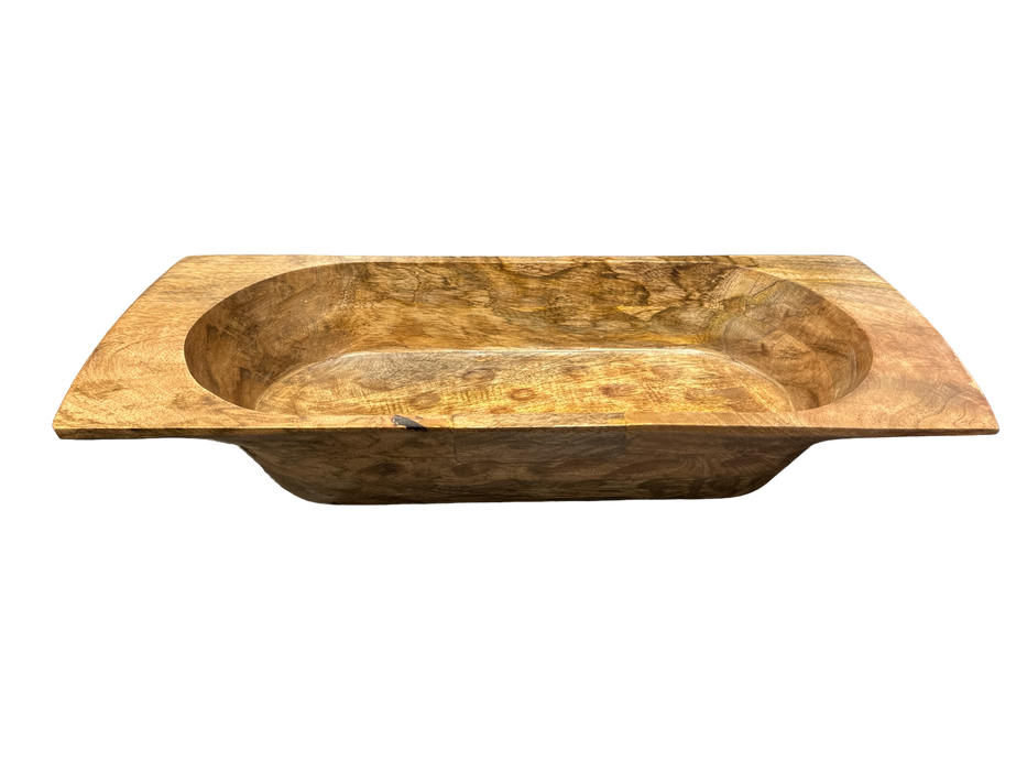 Decorative Wooden Dough Bowl - Small