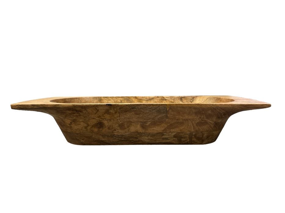 Decorative Wooden Dough Bowl - Small