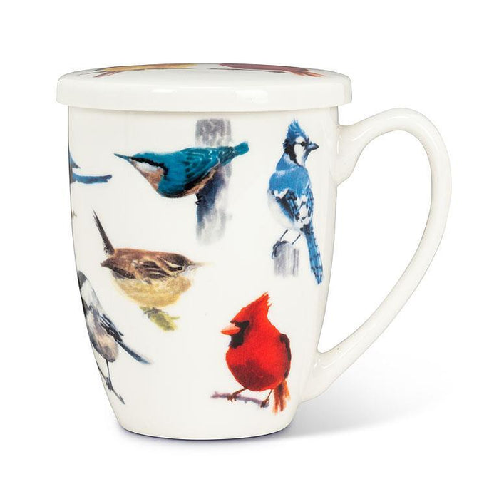 Tea Mug with Strainer - Birds