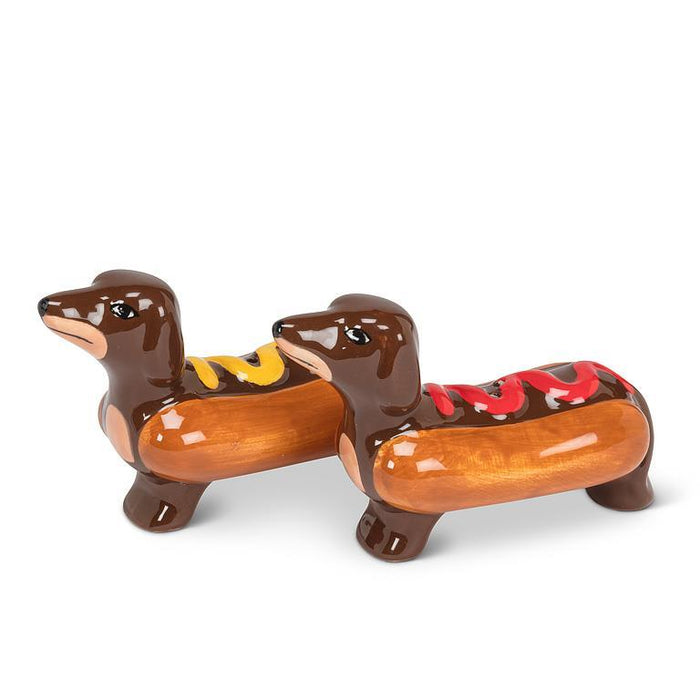 Salt & Pepper Shakers - Dachshund  Hot Dogs