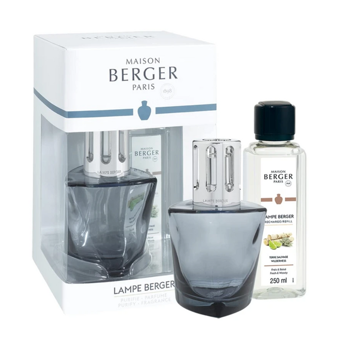 Lampe Berger Terra Black Lamp + 250ml Wilderness Oil Fragrance