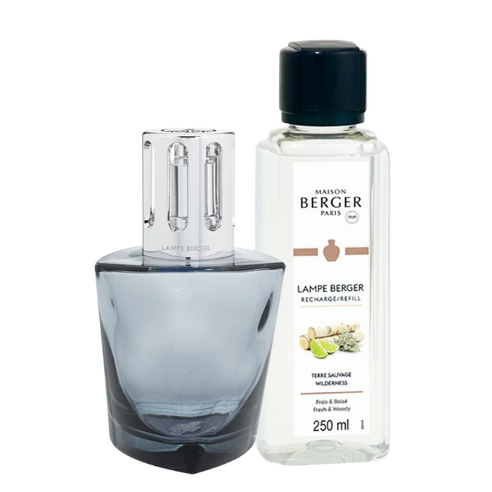 Lampe Berger Terra Black Lamp + 250ml Wilderness Oil Fragrance