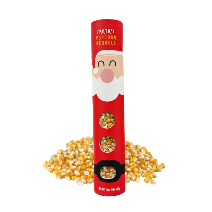 Holiday Popcorn Kernels Tube - Santa