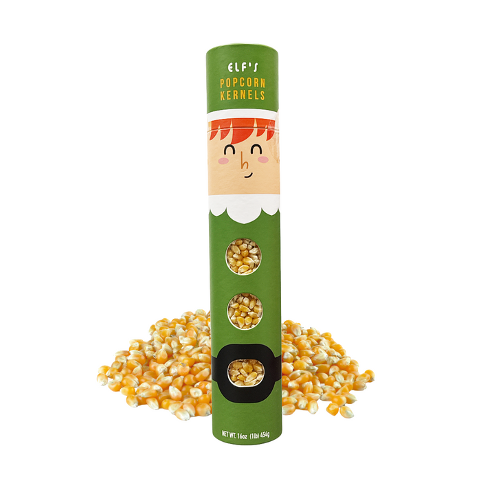 Holiday Popcorn Kernels Tube - Elf