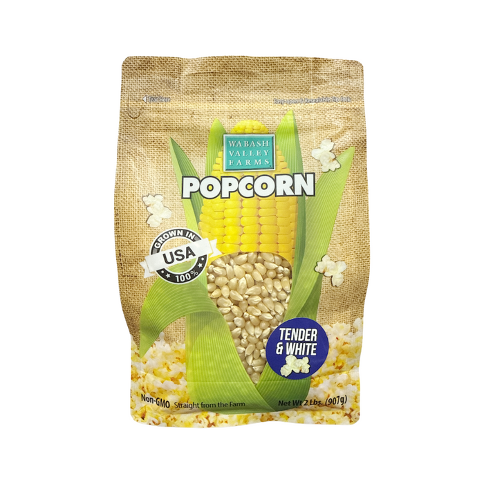 Tender & White Popcorn Kernels -  2lb Bag