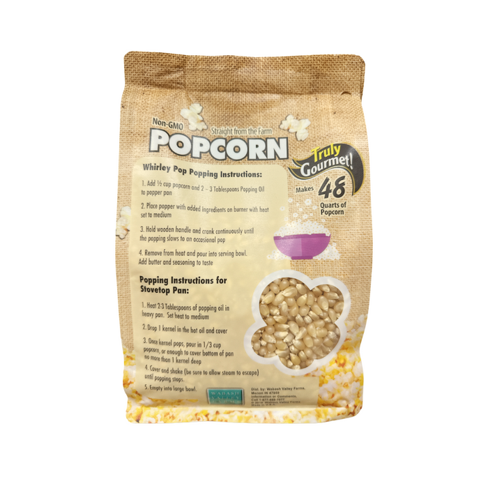 Tender & White Popcorn Kernels -  2lb Bag