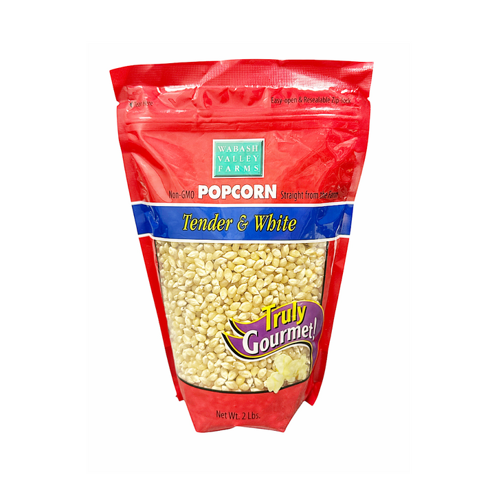 Tender & White Popcorn Kernels -  2lb Bag