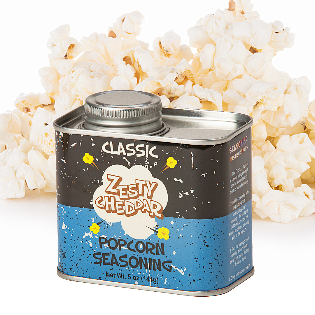 Retro Tin Zesty Cheddar Popcorn Seasoning — Berry Hill