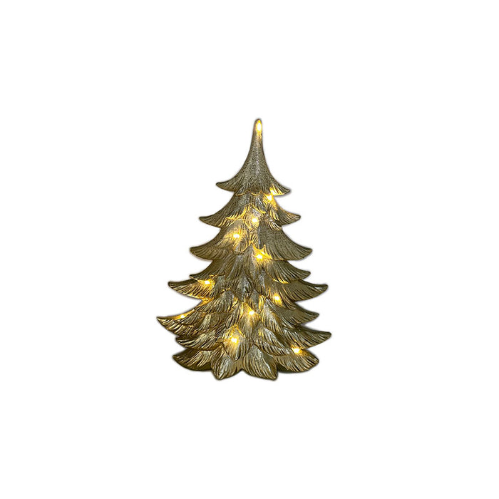 10" LED Gold Tree Statue