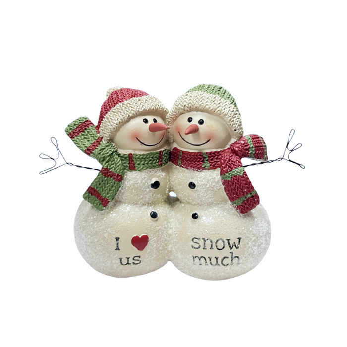 "I LOVE US" Snowman Couple