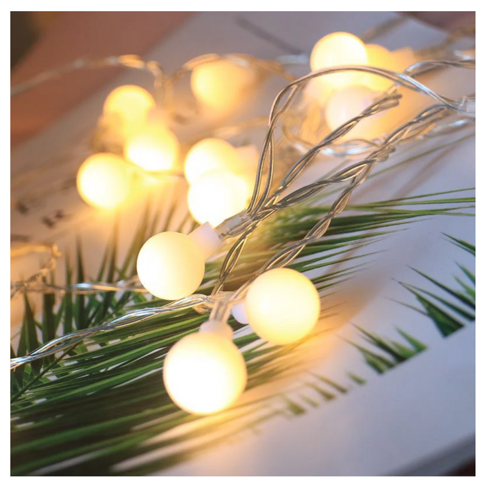 LED Warm White Ball String Lights