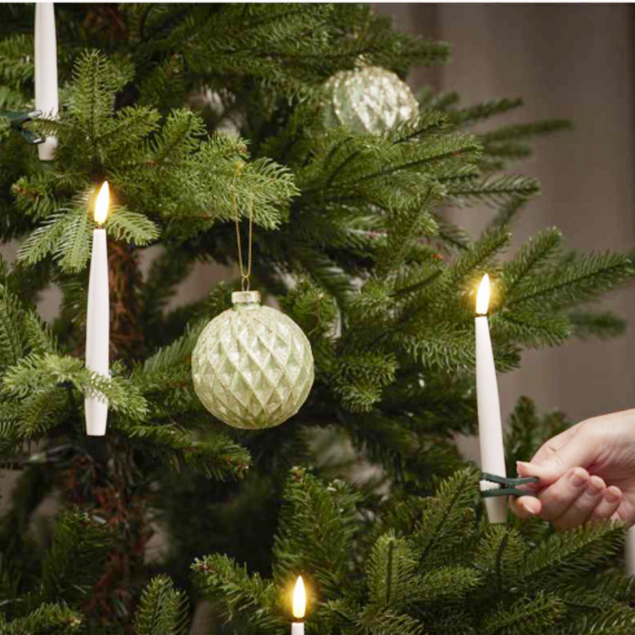 10 Piece LED White 6" Taper Candles w/Clips and Remote