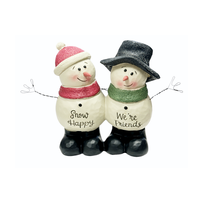 "SNOW HAPPY WE'RE FRIENDS" Snowman Friends