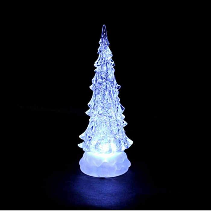 Large White LED Swirling Glitter Christmas Tree