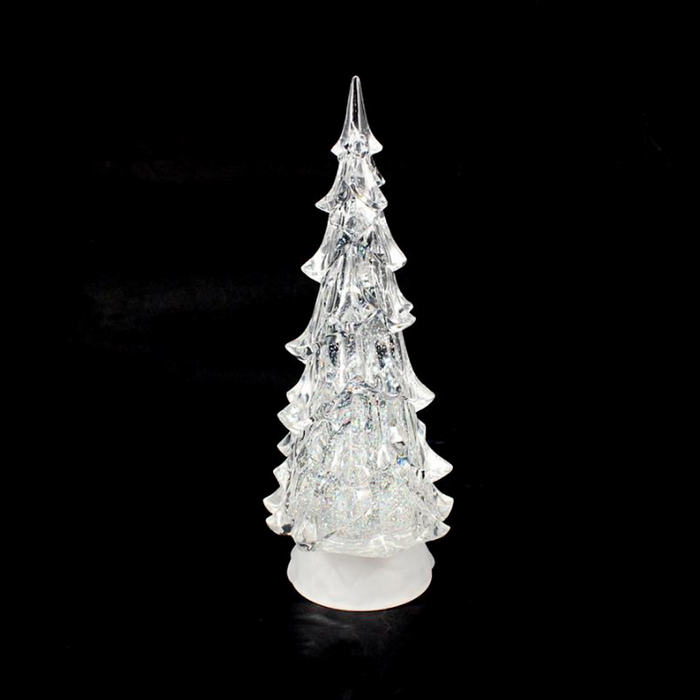 Large White LED Swirling Glitter Christmas Tree