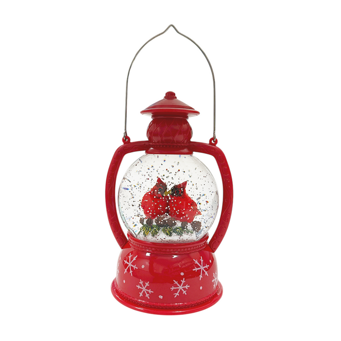 LED Glowing Lantern With Timer - Cardinals