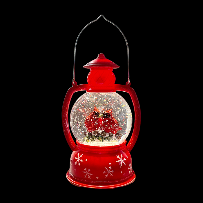 LED Glowing Lantern With Timer - Cardinals