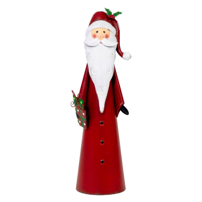 Iron Santa with Gift Table Top Décor
