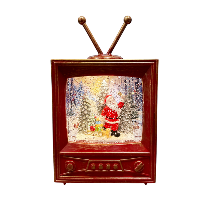 LED Musical Water/Glitter Spinning TV with Santa