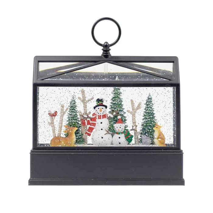 LED Water Spinning Sunroom with Snowman and Timer