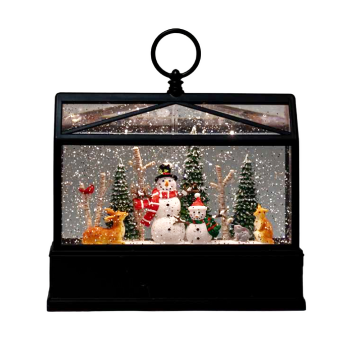 LED Water Spinning Sunroom with Snowman and Timer