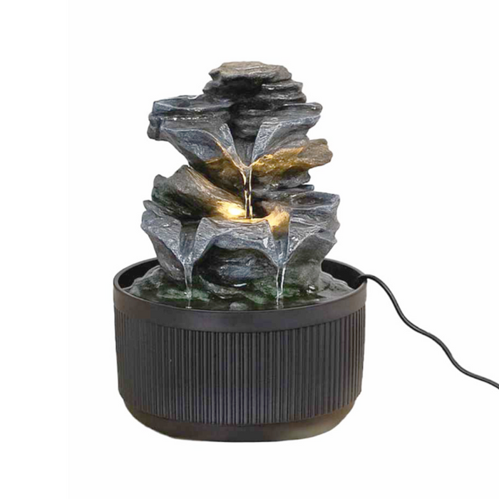 LED Polyresin Stone Water Fountain