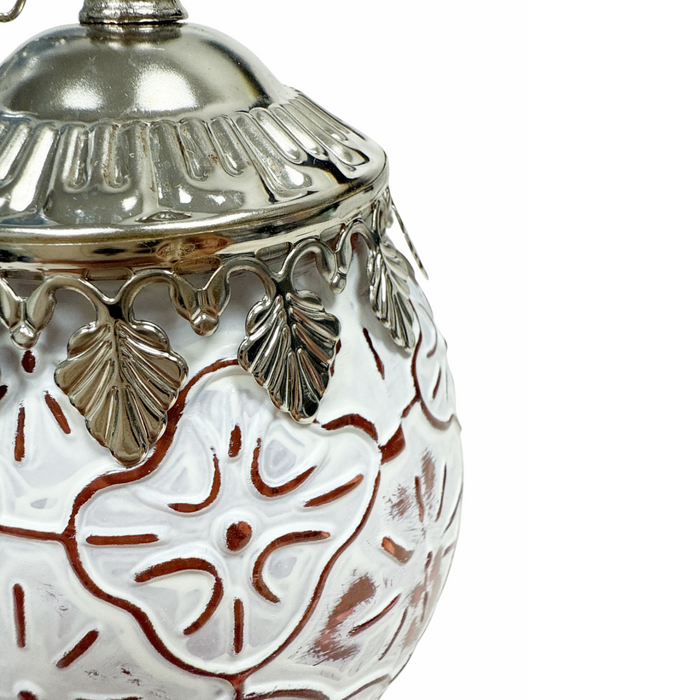 Small Rose LED Glass Lantern with Timer