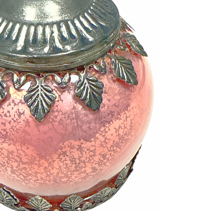 Tetouan LED Glass Lantern with Timer