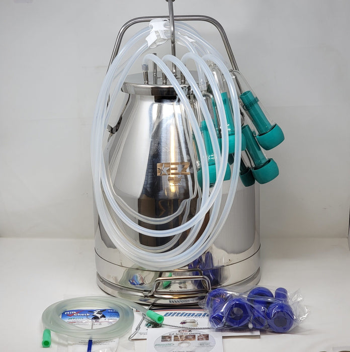 Ultimate EZ Bucket Milker - Replacement 5 gal Stainless Steel Bucket With Attachments