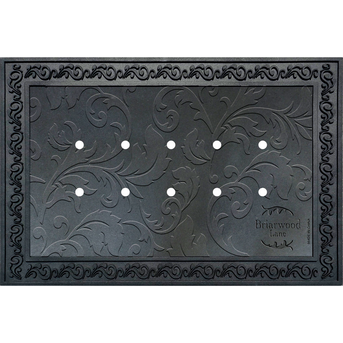 Outdoor Rubber Doormat Tray - Floral Design