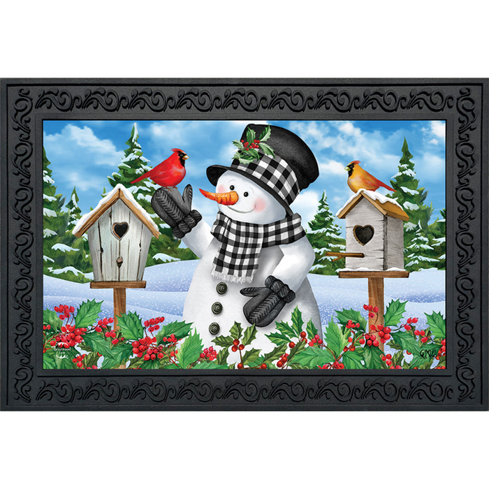 Doormat - Checkered Snowman