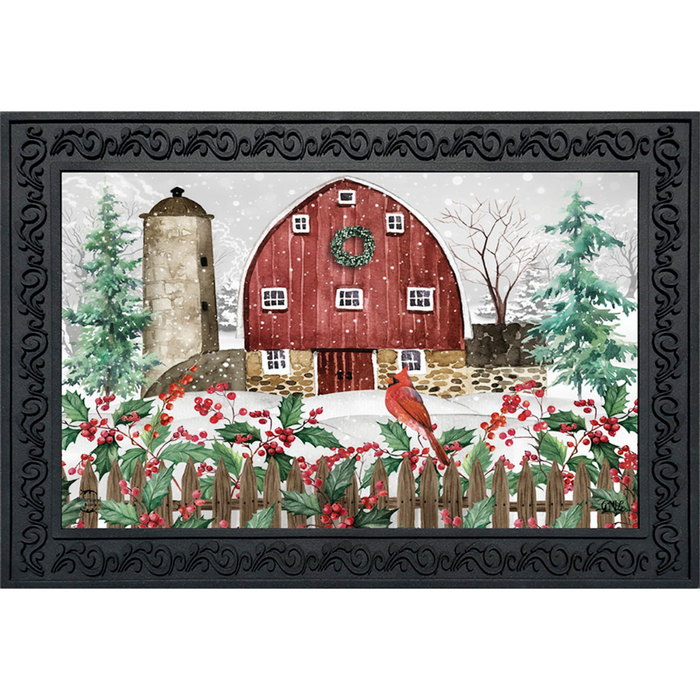 Doormat - Barn In Snow