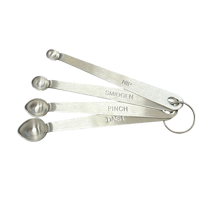 Mini Stainless Steel Measuring Spoons - Set of 4
