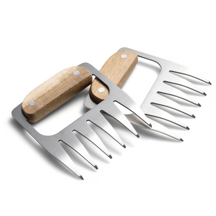 Stainless Steel Meat Shredding Bear Claws With Acacia Wood Handles