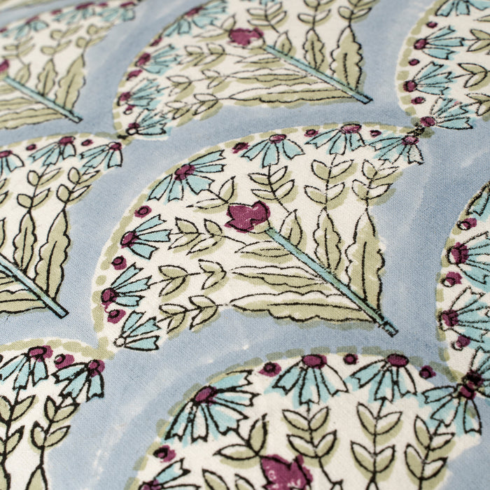 20x20 Sakura block print pillow - Blue