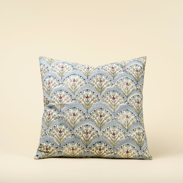 20x20 Sakura block print pillow - Blue