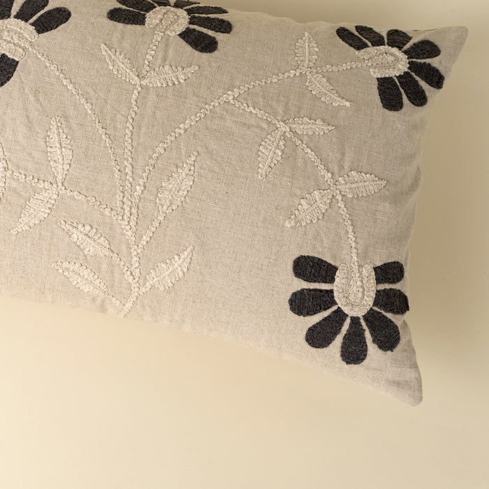 16x24 Petal Pillow - Charcoal
