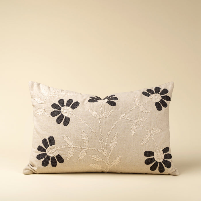 16x24 Petal Pillow - Charcoal