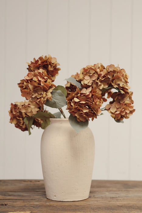 Autumn Hydrangea Spray - Burnt Orange