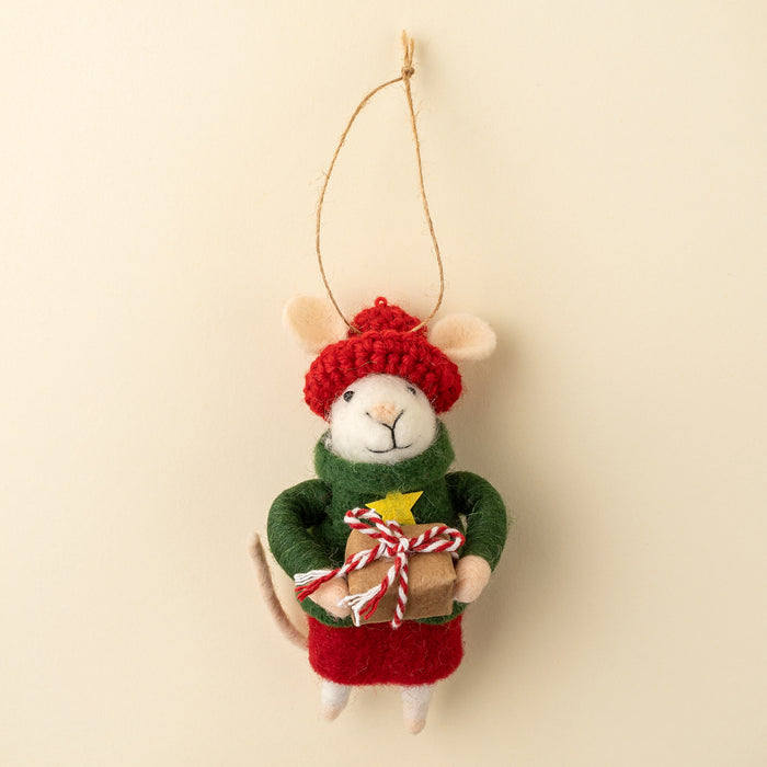 Felt Mouse Ornament - Gift-Giving Gertie