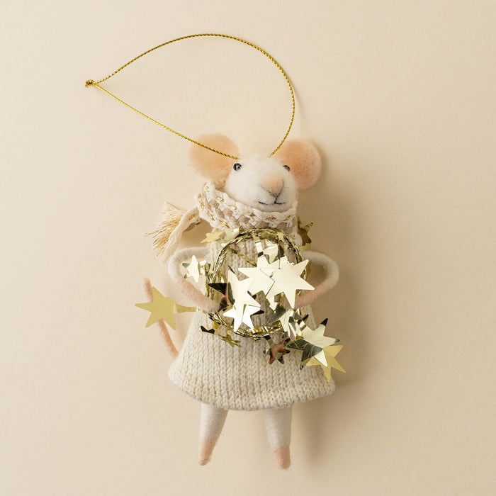 Felt Mouse Ornament - Starbright Stella