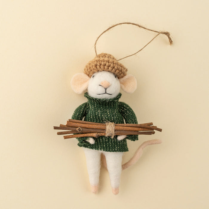 Felt Mouse Ornament - Woodland Wyatt