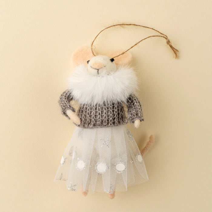 Felt Mouse Ornament - Party Dress Penelope