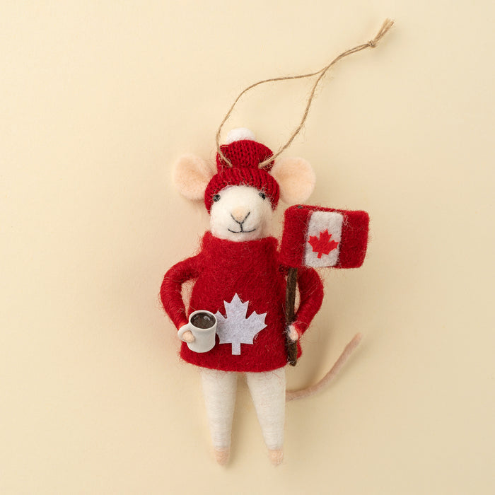 Felt Mouse Ornament - Cozy Canuck