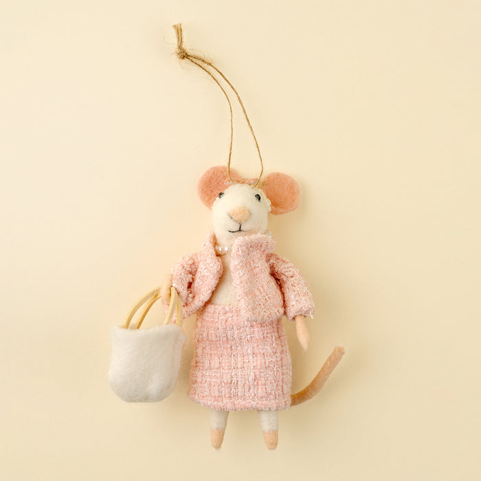 Felt Mouse Ornament - Chanel Mouse