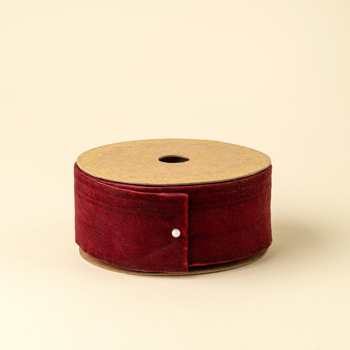 2" Velvet Ribbon - Crimson Red 10M