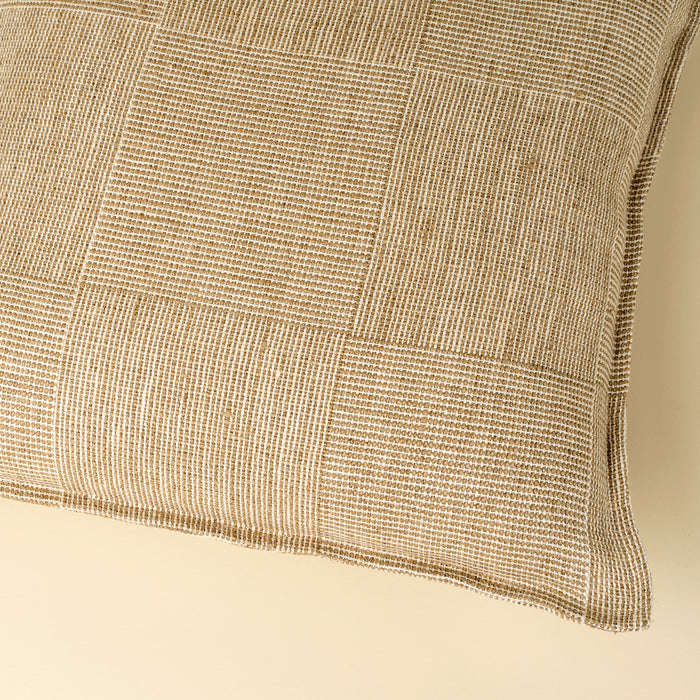 20" x 20" Patch weave Linen Pillow - Ivory