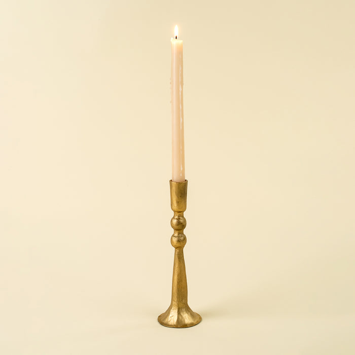 Large Caldera Forged Candlestick - Gold