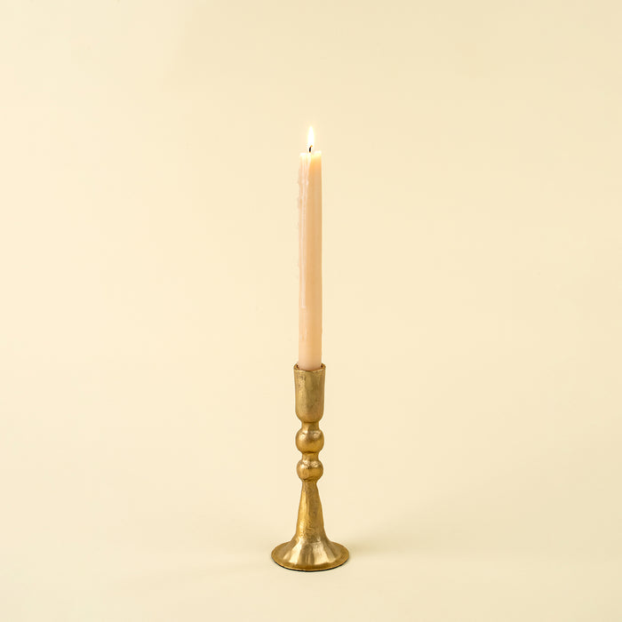 Small Caldera Forged Candlestick - Gold